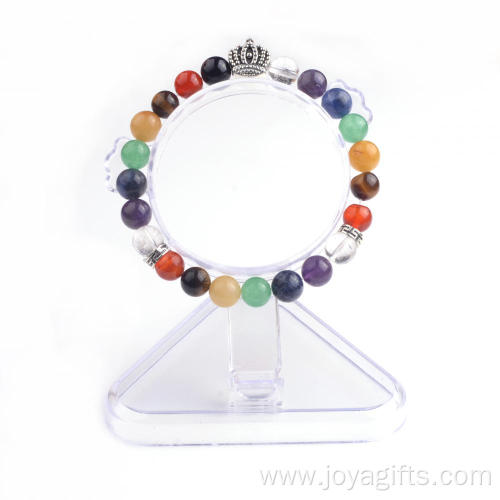 Charms 8MM Colorful Beads Bracelet Making Natural Semi Precious Stone Brangle